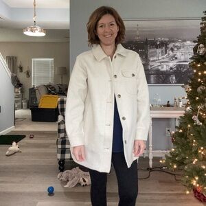 NWOT Old Navy cream oatmeal peacoat